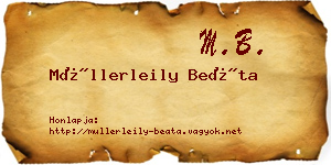 Müllerleily Beáta névjegykártya